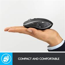 Logitech MX Anywhere 2S Wireless Mouse Use On Any Surface, Hyper-Fast Scrolling, Rechargeable, Control Up to 3 Apple Mac and Windows Computers and Laptops (Bluetooth or USB)