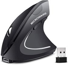 Wireless Ergonomic Mouse, Jelly Comb Rechargeable 2.4G Bluetooth Vertical Mouse Switch to 3 Devices Optical Mice with 6 Buttons 3 Adjustable DPI Levels for Laptop, PC, MacBook, Notebook