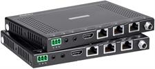 Monoprice 4K Pro HDBaseT Extender Kit, IR, 70 Meters with PoC, Over Cat6, RS232, HDCP 2.2, Black - Blackbird Series