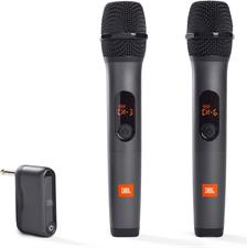 JBL Wireless Two Microphone System with Dual-Channel Receiver, Black (Open Box)