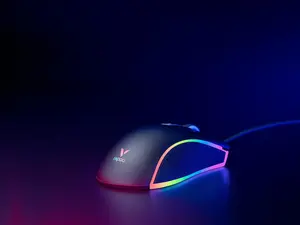 RAPOO VPRO V280 USB WIRED OPTICAL GAMING MOUSE RGB MULTI COLOR LED WITH ADJUSTABLE UPTO 7000 DPI - BLACK