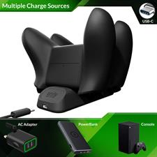 Orzly Xbox Series X|S Controller Charger Twin Docking Station USB Type-C Controller Stand for Xbox Series X|S, Playstation 5