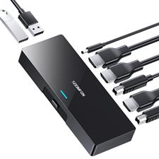 SOOMFON Kvm Switch Hdmi 2 Port- Hotkey USB Kvm Switches for 2 Computers Share Monitor Keyboard Mouse and Printer, Support Uhd 4K@30Hz for Laptop Pc