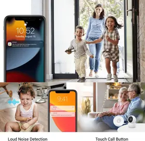 EZVIZ H6c Pro,2K, 3MP [New Generation], WiFi Security Camera, Call Button, Night Vision, Motion Detection, Smart Tracking, Two-Way Audio, Works with Alexa