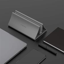 LENTION Aluminum Space-Saving Vertical Desktop Stand Compatible MacBook Air/Pro 13 15, MacBook 12, iPad Pro 12.9, Surface Book, Chromebook and 11 to 17-inch Laptops (Space Gray)