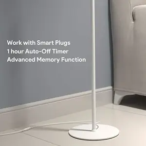 LED Floor Lamp with 3 Color Temperatures & 5 Brightness Levels, Gladle Dimmable Tall Bright Light for Living Room Bedroom Office, Adjustable Minimalist Reading Standing Lamp Works with Smart Plug