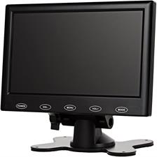 TOGUARD 7 inch Ultra-Thin High-Res 1024 * 600 Monitor, AV/VGA/HDMI Input,Portable TFT LCD CCTV Video Display Screen,Touch Button, Built-in Speaker, for Security Surveillance Cam (New)
