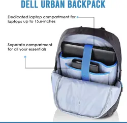 Dell Urban 15.6-inch Laptop Backpack, Grey (Used)