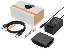 FIDECO SATA/IDE to USB 3.0 Adapter, Hard Drive Adapter Cable Converter for Universal 2.5/3.5 Inch IDE HDD, 2.5 Inch SSD, 5.25-Inch DVD-ROM/CD-ROM/CD-RW/DVD-RW/DVD+R