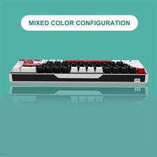 MageGee 60% Mechanical Gaming Keyboard, 68 Keys Compact Blue LED Backlit Gaming Keyboard, SKY68 Wired Ergonomic Mini Office Keyboard for Windows PC Gamer (Red Switch, White & Black)