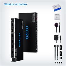 EZCOO HDMI 2.0 Matrix 4x2 4K 60Hz 4:4:4 18Gbps HDR Dolby Vision HDCP 2.2, Audio Breakout SPDIF Optical 5.1CH, Support HDMI Scaler 4K 1080P Work Together, with Firmware Upgrade