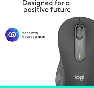 Logitech M650 Left Handed Wireless Mouse Signature  L Full Size Battery, Silent Clicks, Customizable Buttons, Bluetooth, PC/Mac/Chromebook - Graphite, Large (USED)