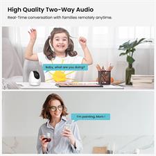 Tenda CP6 2K Indoor Wireless Pan Tilt Cameras for Home Security, Baby Monitor, Pet Camera with Phone APP, 2-Way Audio, Night Vision, Auto Tracking, Siren, AI Human & Motion Detection