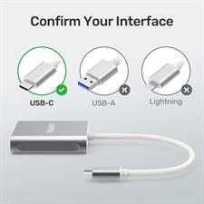 Unitek USB C SD Card Reader, Aluminum 3-Slot USB 3.0 Type-C Flash Memory Card Reader for USB C Device, Supports SanDisk Compact Flash Memory Card and Lexar Professional CompactFlash Card - Grey