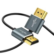 TWOZOH Ultra-Thin HDMI to HDMI Cable 15FT, Hyper Slim HDMI 2.0 Cable, Extreme Flexible HDMI Cord Support 3D/4K@60Hz, 2160P, 1080P