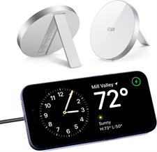 ESR HaloLock Kickstand Wireless Charger, MagSafe-Compatible Charger for iPhone 15/14/14 Plus/14 Pro/14 Pro Max and iPhone 13/12 Series, with 5 ft (1.5 m) Removable Cable, Adapter Not Included
