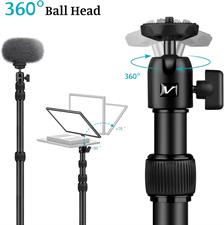 VICTIV Camera Desk Mount Table Stand with Ball Head, 15"-41" Adjustable Desktop Light Stand, Tabletop C Clamp with Phone Clamp, for DSLR Camera, Ring Light, Panel Light, Webcam, Phone