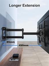 PERLESMITH PSMFK10 TV Wall Bracket for 26-60 inch TVs, Swivel Tilt TV Bracket up to 40kg, TV Wall Mount with Tool-free Tilt Adjustment, TV Mount with Spirit Level, Max VESA 400x400mm 