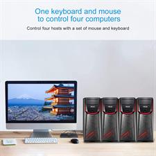 KCEVE 4 Ports KVM Switch, 4 In 1 Out HDMI KVM Switcher Box Support 4K @ 60Hz