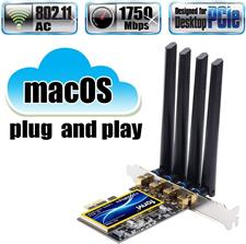 Fenvi T919 PCI-E Wi-Fi Adapter Continuity Handoff BCM94360CD Wi-Fi Card for macOS Windows 7 8 10 11 Native Airport BT4.0 1750Mbps Dual Band 802.11ac Beamforming+ WLAN Plug and Play Cataline Mojave OS X