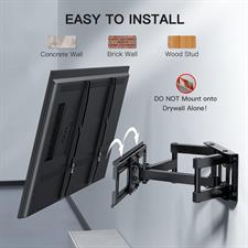PERLESMITH PSMFK4 TV Wall Bracket, Swivel Tilt TV Wall Mount for 26-65 Inch Flat & Curved TV up to 45kg, TV Bracket Max