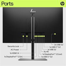 HP 27" E27u G5 QHD 2K Monitor w/Anti-Glare, Flicker Free, Height/Tilt/Swivel/Pivot adjustments, HDMI, DP, & Dockztorm USB Port (Used)