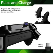 Orzly Xbox Series X|S Controller Charger Twin Docking Station USB Type-C Controller Stand for Xbox Series X|S, Playstation 5