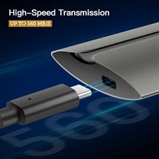 HIKSEMI External SSD 512 GB, Portable Mini USB 3.1 Type-C SSD Hard Drive External, Up to 560 MB/s Read, Compatible with Android Phone/Android Tablet/PC/Laptop (Grey)-T300S