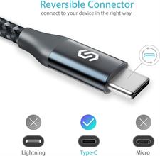 USB Type C Cable, Syncwire [2 Pack, 3.3Ft] USB 3.0 Fast Charging & Sync Nylon Braided USB A to USB-C Charger Cord for Samsung Galaxy S10/S9/S8 Plus/Note 9/8, Nintendo Switch