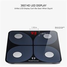 Digital Body Fat Scales Wireless Scales Personal High Precision Sensors with App for 13 Body Data Analyses Body Fat, BMI, Weight, Muscle Mass, Water, Protein, BMR, 180 kg