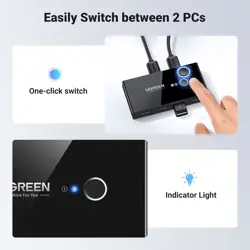 UGREEN 3 Port HDMI Switch, HDMI Input Cable Switch Box Support 4K 3D 1080P with Wireless Remote Control for PS3, PS4,PS5 Laptop, PC, Xbox One, Blu-ray Player, DVD Player, TV and More