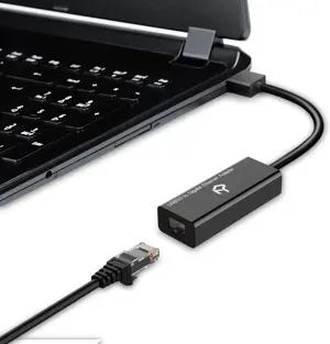 Rankie USB Network Adapter, USB 3.0 to RJ45 Gigabit Ethernet Internet Adapter, Black