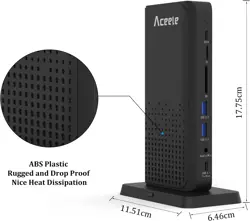 Aceele Triple Display Docking Station USB C 15 in 1 Hub USB C SD/TF, HDMI, VGA, LAN, Audio, 100W Pd, Multiport Adapter for MacBook Pro/air, Dell XPS, HP, Surface and Lenovo