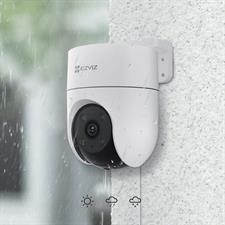 EZVIZ 2K+  H8C 4MP Outdoor Camera Wired, 360° PTZ WiFi Camera for Home Security, Outside Surveillance with AI Detection Auto-Tracking, Color Night Vision, Two-Way Talk, Waterproof, Alexa, 512GB Support