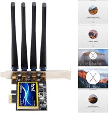 Fenvi T919 PCI-E Wi-Fi Adapter Continuity Handoff BCM94360CD Wi-Fi Card for macOS Windows 7 8 10 11 Native Airport BT4.0 1750Mbps Dual Band 802.11ac Beamforming+ WLAN Plug and Play Cataline Mojave OS X