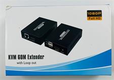 60M HDMI KVM Extender Over Cat5e Cat6 1080P HDMI USB KVM Extender Transmit with Loop Out Support DVR & USB Keyboard Mouse Extension