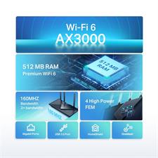 TP-Link Archer AX55 AX3000 Dual Band Gigabit Wi-Fi 6 Router OneMesh WPA3