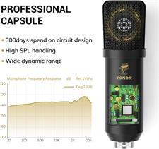 TONOR TC20 XLR Condenser Microphone, Professional Cardioid Studio Mic Kit with T20 Boom Arm, Shock Mount, Pop Filter for Recording, Podcasting, Voice Over, Streaming, Home Studio, YouTube