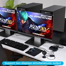 PWAY HDMI KVM Switch 2 Port Dual Monitor Support 4K@30Hz Windows/Linux/Mac System