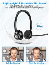 New Bee USB Headset with Microphone for PC, Computer Headset with in-line Mute Volume Control Wired Headset for Laptop, Skype, Zoom, Call Center, Meetings, Webinar