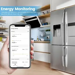 EIGHTREE WiFi Smart Socket, EIGHTREE Mini Smart Plug, Compatible with Alexa, Google Home, SmartThings, Energy Consumption Monitoring, 2.4 GHz Required, 4 Pack