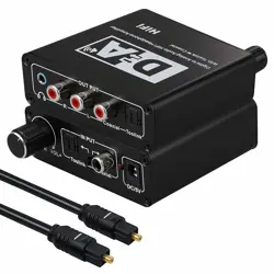 Microware Digital to Analog Audio HiFi Headphone Amplifier, Toslink & Coaxial Mutual Convert，with Volume Control
