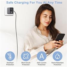 Samsung 65W 3-Port Super Fast Charging Wall Charger, GaN Adapter for Samsung Galaxy S24 Ultra/S24/S24+/S23 Ultra/S23/S23+/S22/S22 Ultra/S22+/S21 Ultra/S20 Ultra/Note 20/Z Fold 3/ laptops (White)
