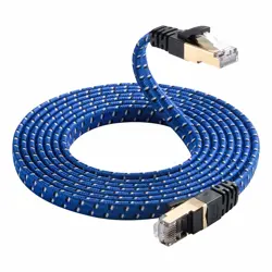 DanYee Cat 8 Ethernet Cable, Nylon Braided 50ft CAT8 High Speed Professional Gold Plated Plug STP Wires CAT 8 RJ45 Ethernet Cable 0.5M, 1M, 5M, 7M, 8M, 15M, 20M (Multi Color)