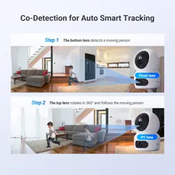 EZVIZ H7C Dual-Lens Pan & Tilt Wi-Fi Camera|Dual 2k Lenses Resolution|Two Way Calling|360 Panoramic View|Color Night Vision|Privacy Mode|MicroSD Card Support Upto 512GB|White