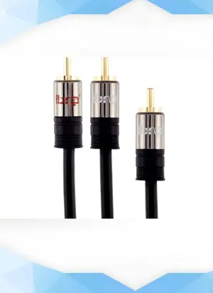 IBRA RCA Cable 3m, Y Cable/Subwoofer Cable/Audio Cable / 1 x RCA to 2 x RCA