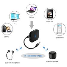 Square : Bluetooth 4.1 Transmitter and Receiver, Rockrok 3.5mm Wireless Audio Adapter/Kit for Headphone Speakers TV PC MP3/MP4 Car Stereos System-APTX Low Latency