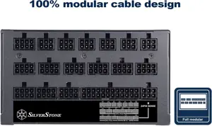 SilverStone Technology DA1650 1650W Fully Modular ATX Power Supply, 80 Plus Gold, SST-DA1650-G