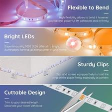 Govee Smart LED Strip Lights, 50ft WiFi LED Lights with App Control, LED Lights for Bedroom, Living Room, Home, Party, 64 Scenes and Music Sync, Work with Alexa and Google Assistant, 2 Rolls of 25ft