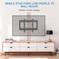 PERLESMITH PSSL1 Fixed TV Wall Mount Bracket for 17-39 Inch LED LCD OLED 4K Flat Screen TVs - Ultra Slim TV Mount Max VESA 200x200mm - Single Stud Low Profile Fix Wall Mount Holds up to 66lbs 